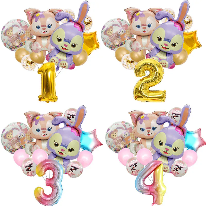 

Disney Pet StellaLou Foil Balloon Birthday Party Supplies Baby Shower Welcome Arch Decor Rabbit Ballon Home Decoration Girl Gift