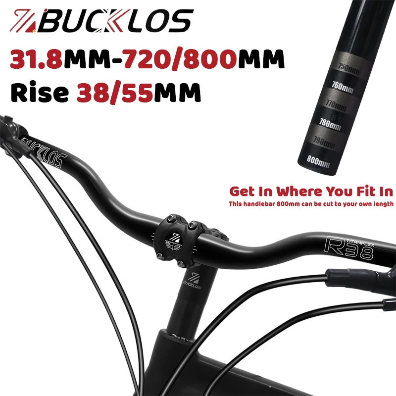 

BUCKLOS MTB велосипедный подъемник, руль 720 мм, 800 мм, 7075, алюминиевый сплав, подставка для руля 38 мм/55 мм, детали для руля горного велосипеда