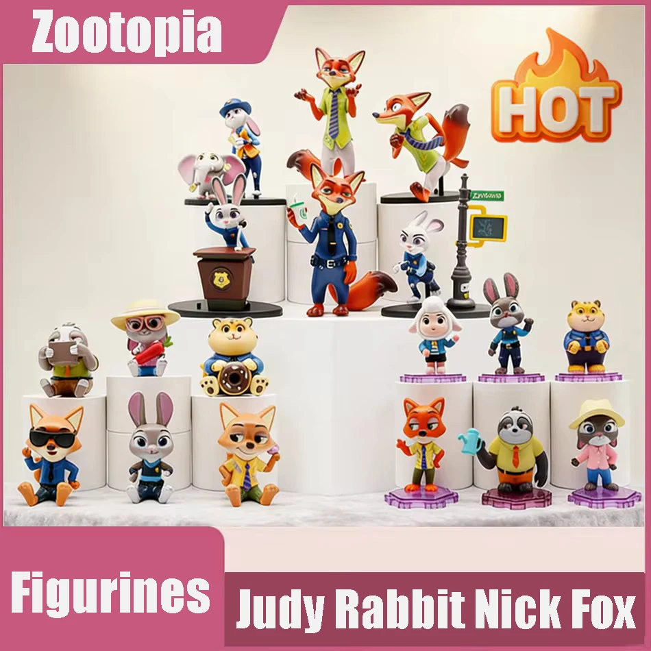 ฟิกเกอร์ซีรีส์ดิสนีย์ ซูโทเปีย 2 แบบสุ่ม นั่งได้ น่ารัก จูดิธ นิค แฟลช ฟินนิค ของตกแต่งโต๊ะทำงาน ของขวัญวันเกิดสำหรับเด็ก