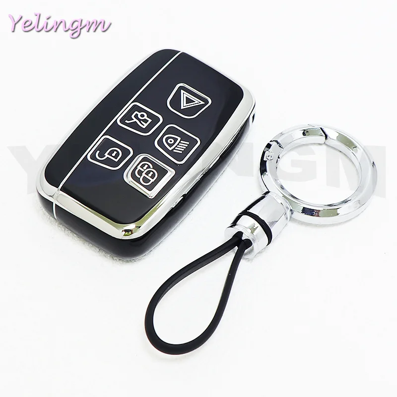 For Land Rover Range Rover Evoque Sport Freelander Discovery Velar For Jaguar XE XF XJ Soft TPU Car Key Case Cover Holder Fob