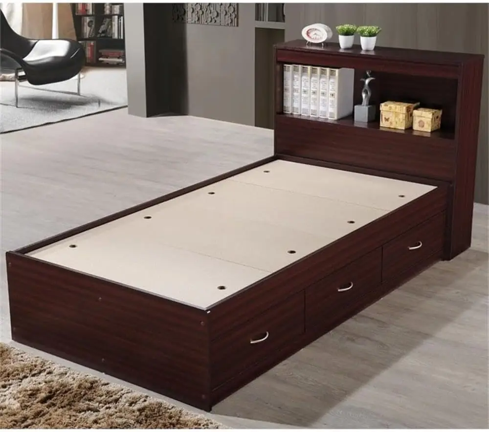 Twin Captain Storage Bed With 3 Drawers In Mahogany