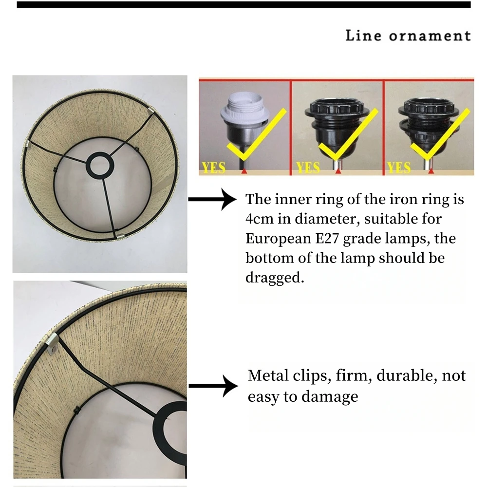 E27 głowica reflektora abażur składany lampa bambusowa klosz wieszany żyrandol odcienie domowe dekoracje świetlne