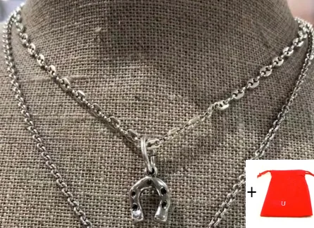 2021 New Stainless Steel Alloy Silver Color Bead Necklace Can Be Given As A Gift To Women with Free Wholesale  Bag