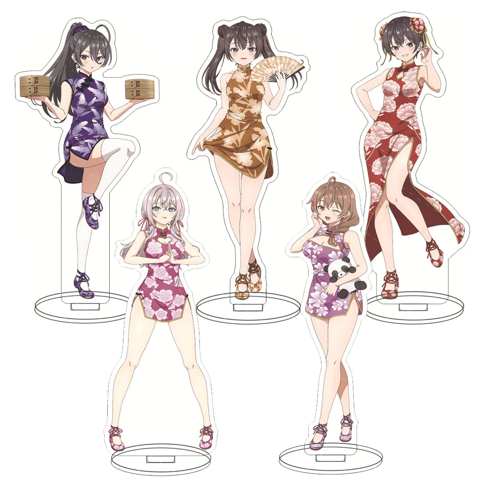 

Anime Acrylic Standing Model Campus Comedy Figures Cheongsam Cosplay Cute Model Tabletop Decoration Ornament Kid Birthday Gift
