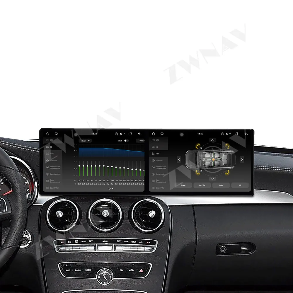 

Двухэкранный мультимедийный проигрыватель 9.1 дюйма для Mercedes-Benz C/GLC W205 2015-2019 годов выпуска, Android 15.0, GPS-навигация, CarPlay, радио.