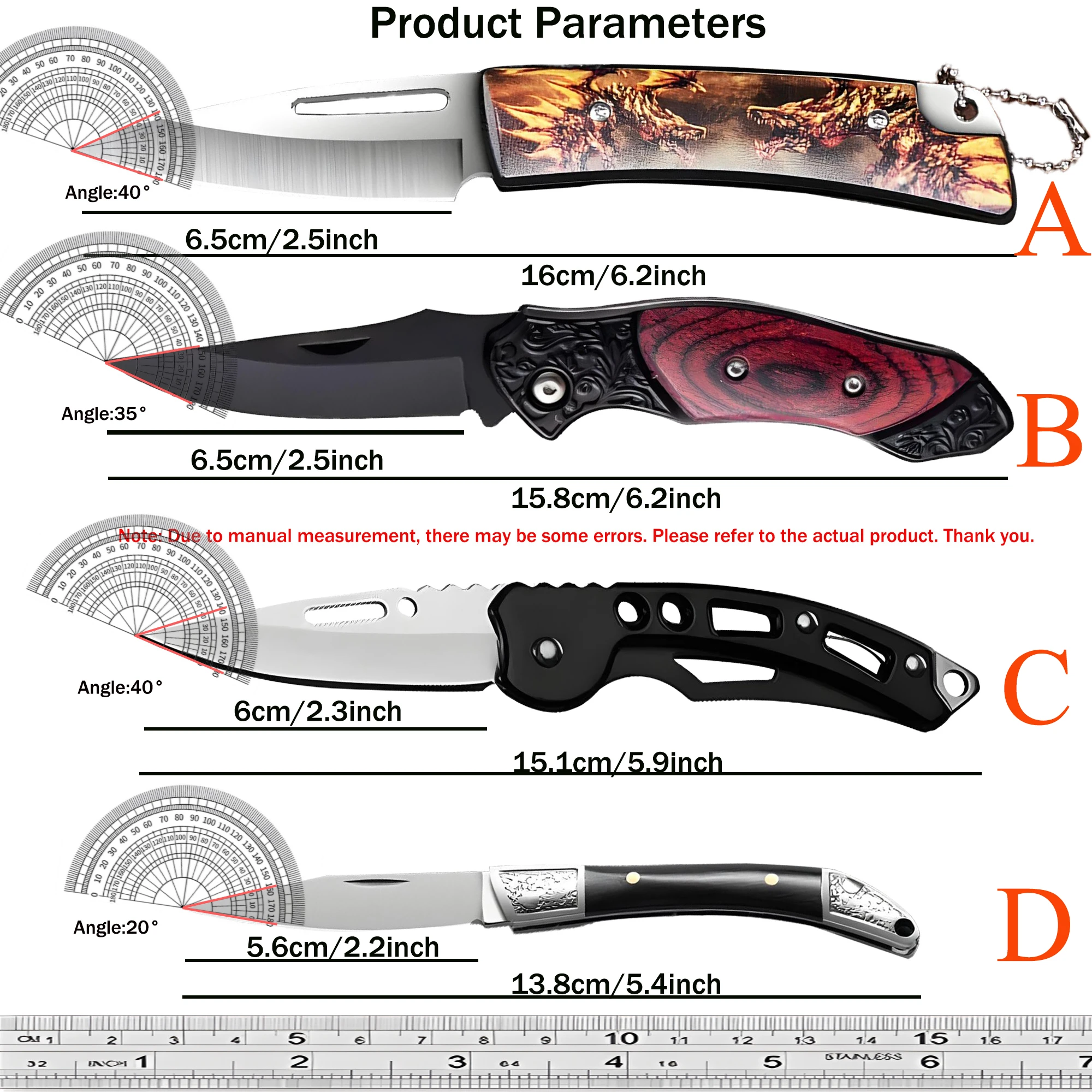 1/2/4PCS,Folding Knife Stainless Steel Folding Fruit Vegetable Peeling Paring Knife Cooking knife Portable Knife Kitchen knife