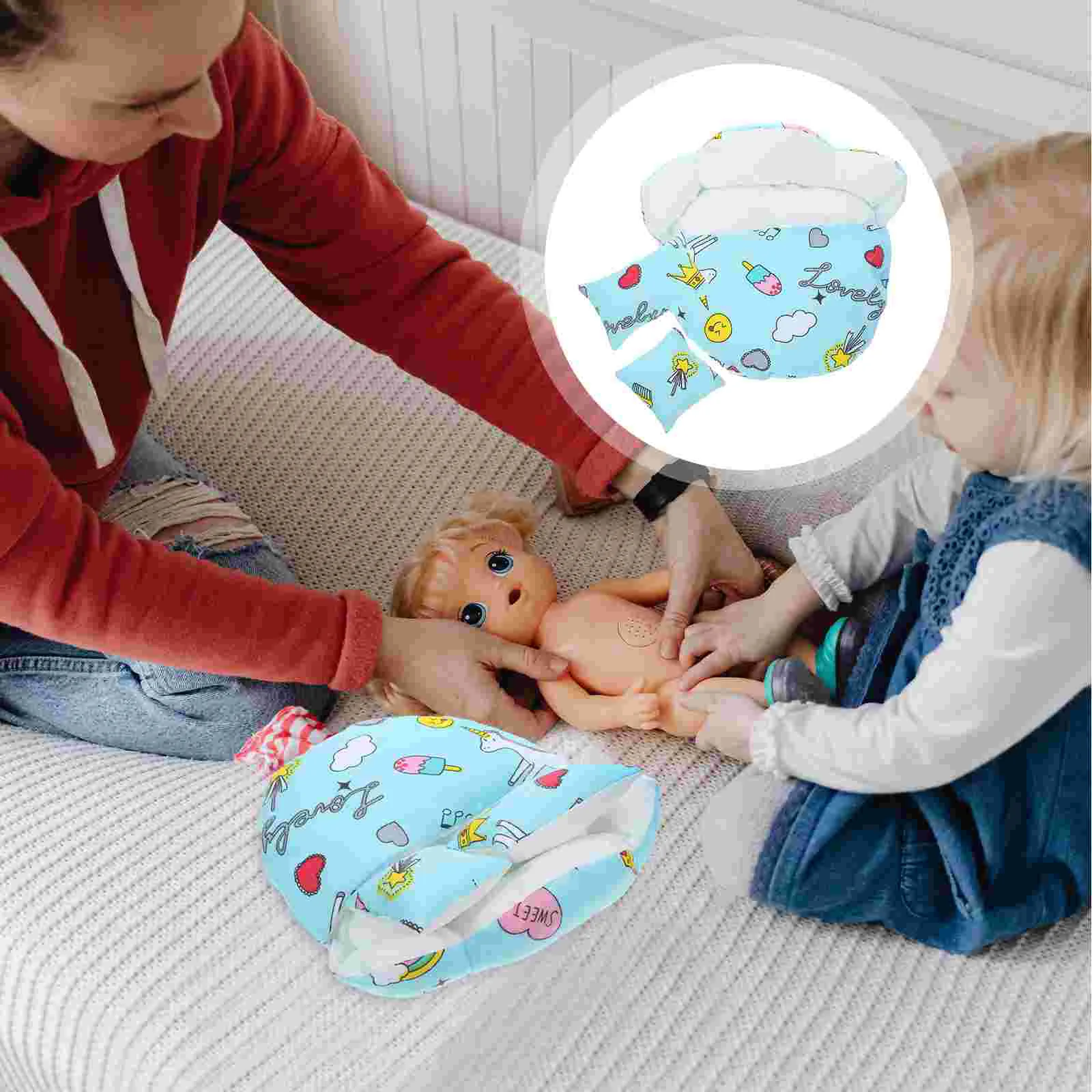 Slaapzak Bed Kleine poppen Mooie zak voor decor Compact Delicaat Vervangbaar Huishoudelijk Polyester Decoratie