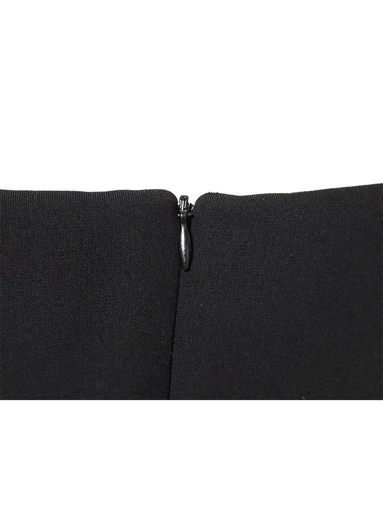 قميص نسائي غير رسمي بأكمام منتفخة من TFMLN بلون سادة ورقبة دائرية وأكمام قصيرة وحاشية غير متماثلة قطع علوية نسائية جديدة على الموضة في شارع العليا #6