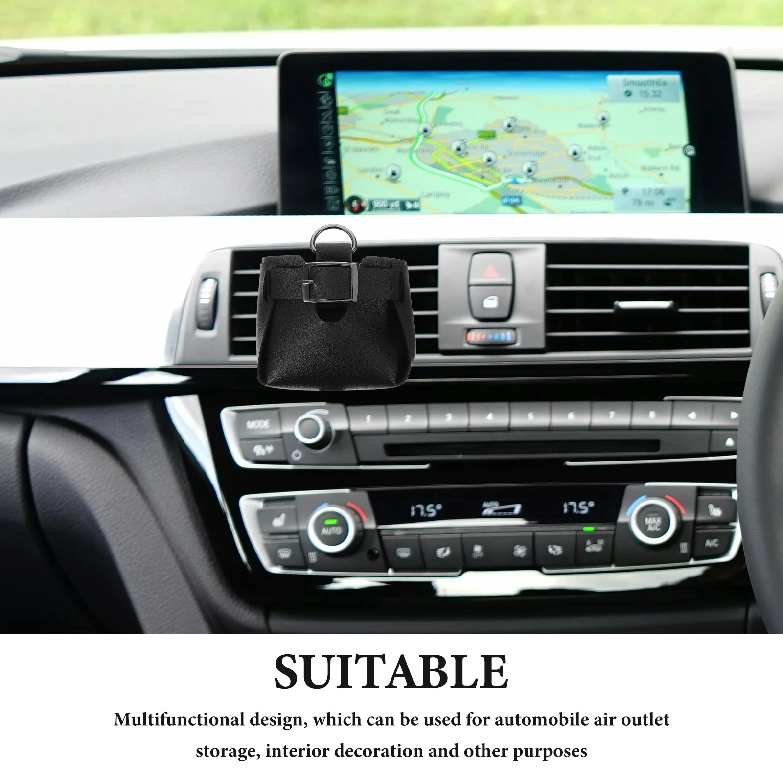 

Car Storage Box Multifunctional Air Vent Organizer Pouch For Phone Keys Coins Sunglasses Card Holder Car Accessories