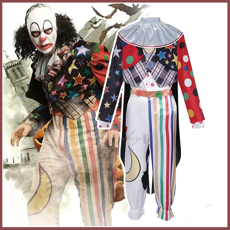 

Костюм для косплея Mr. Jelly Horror Clown - страшный комбинезон и цирковая форма, наряд унисекс для мужчин, женщин, Хэллоуин и карнавал