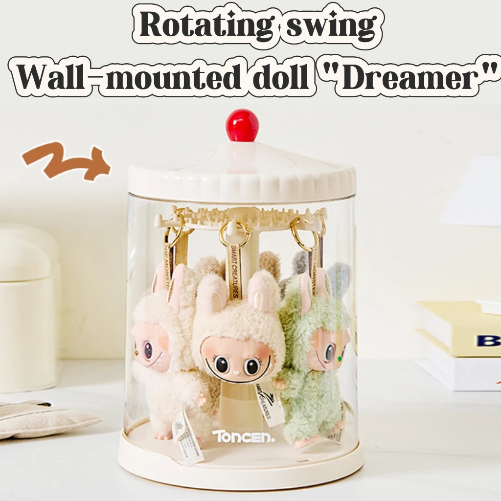 

Labubu Hanging Doll Rotating Storage Box Pendant Display Box Rotating Transparent Labubu Doll Handmade Blind Box Storage Display