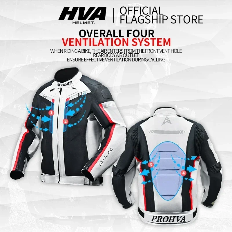 HVA waterproof motorcycle jacket men's racing suit removable liner warm autumn and winter motorcycle jacket suit anti-fall suit