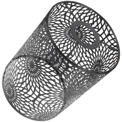 150x190 काला मैट सिलेंडर लैंपशेड गढ़ा लोहे का खोखला धातु टेबल लाइट शेड डेस्क बेडसाइड लिविंग रूम सजावटी लैंप के लिए 6 best sales काले धातु लैंप शेड - №4