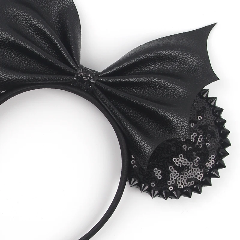 NEUE Halloween Maus Ohren Stirnband Für Mädchen Frauen Pailletten 5 "Bogen Haarband Mädchen Party Festival Geschenke DIY Cosplay haar Zubehör – Detail 13
