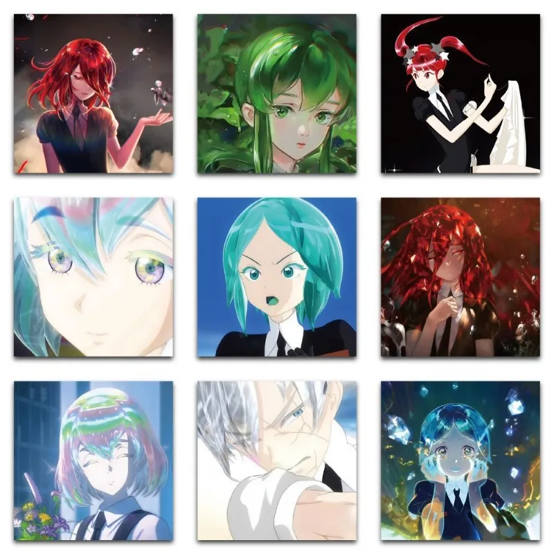 63pcs Cartoon Personality ‌Land of The Lustrous‌ Creative Graffiti Decorative Stickers