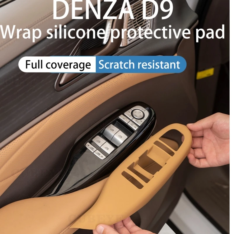 

DENZA D9 panel decorative stickers, window lift buttons, silicone window regulators, silicone interior protection accessories