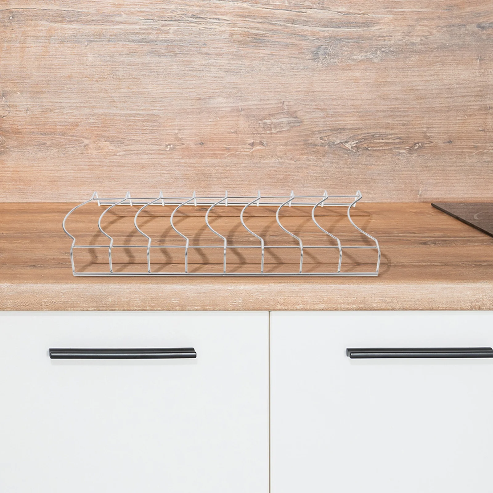 

Stainless Steel Dish Drying Rack 8 Compartments Sleek Modern Kitchen Dish Draining Stand Easy Clean Efficient Water