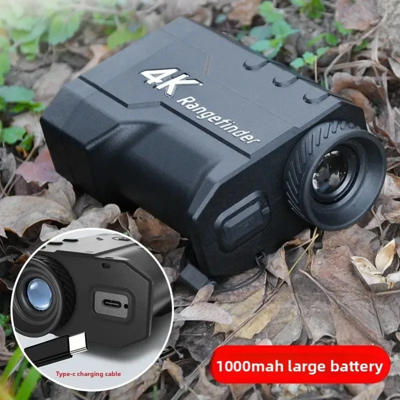 Rechargeable Golf Laser Rangefinder Telescope Flagpole Lock Continuous Ranging High-Tech Meter.