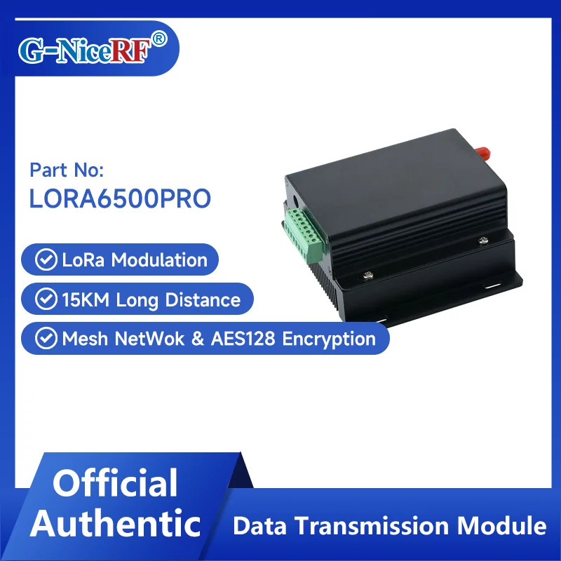 

4PCS/Lot LoRa6500Pro Module with Rod Antenna and USB Bridge Board 5W Transparent Data Transmission Module, AES128 Encryption