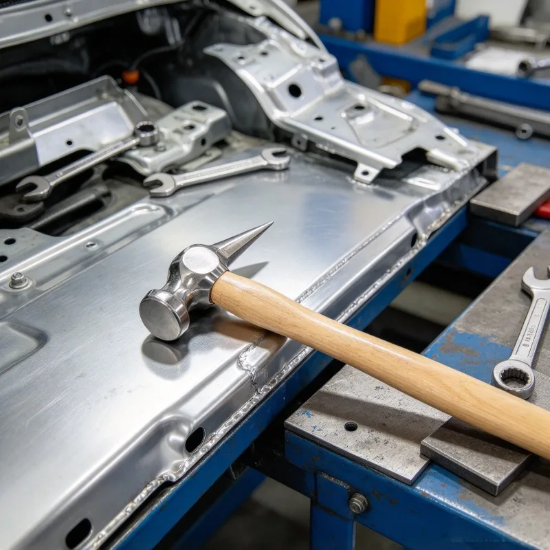Small-sized Hammer Cars No Putty Dent Repair Hammers 35CM Refinement Wood Handle Hammer Locomotive Ship Welding Maintenance Tool
