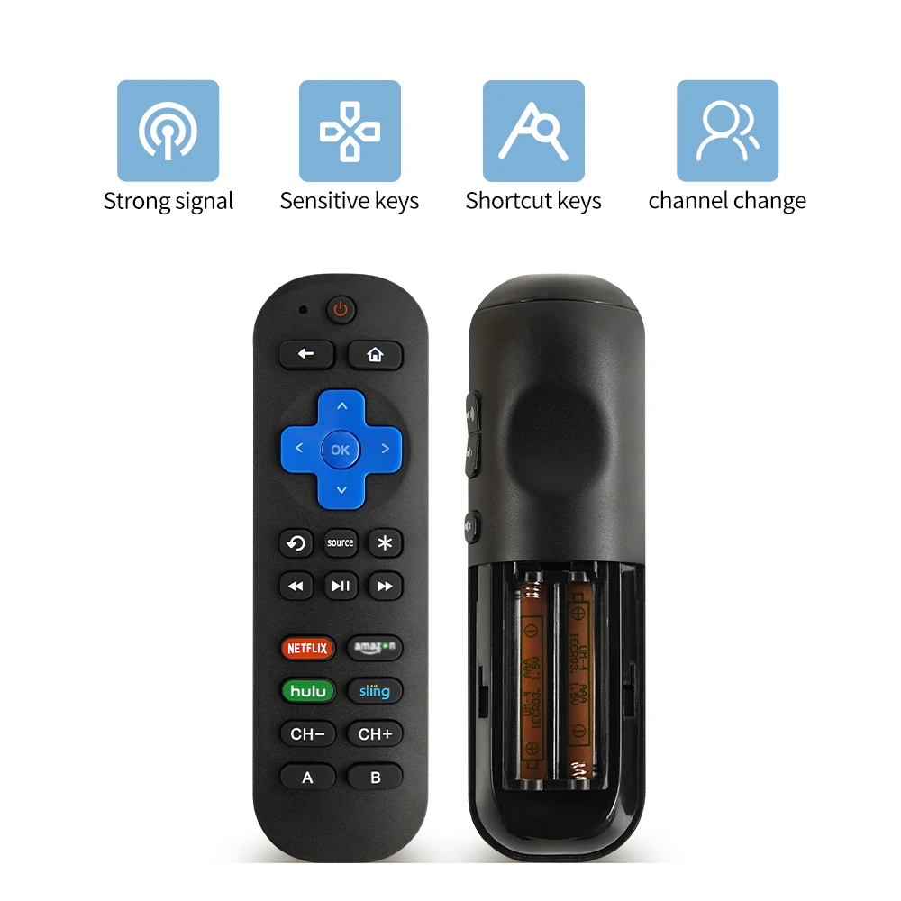 جهاز تحكم عن بعد بديل - متوافق مع Roku Express، Premiere، Ultra، Box، Player، 1، 2، 3، 4 - ليس للعصا أو التلفزيون