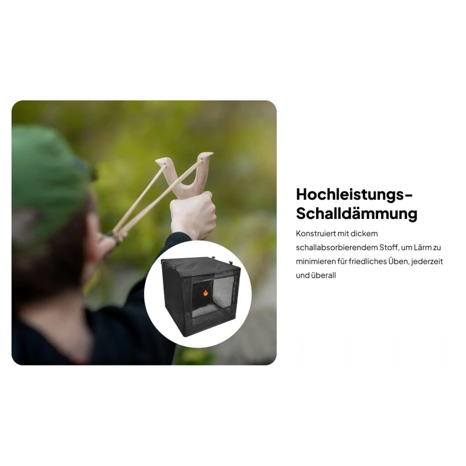 

Коробка для рогатки, коробка для стрельбы, катапульта, 11,81 x 11,81 дюйма, тренировочная коробка для хранения кемпинга, чехол для рогатки