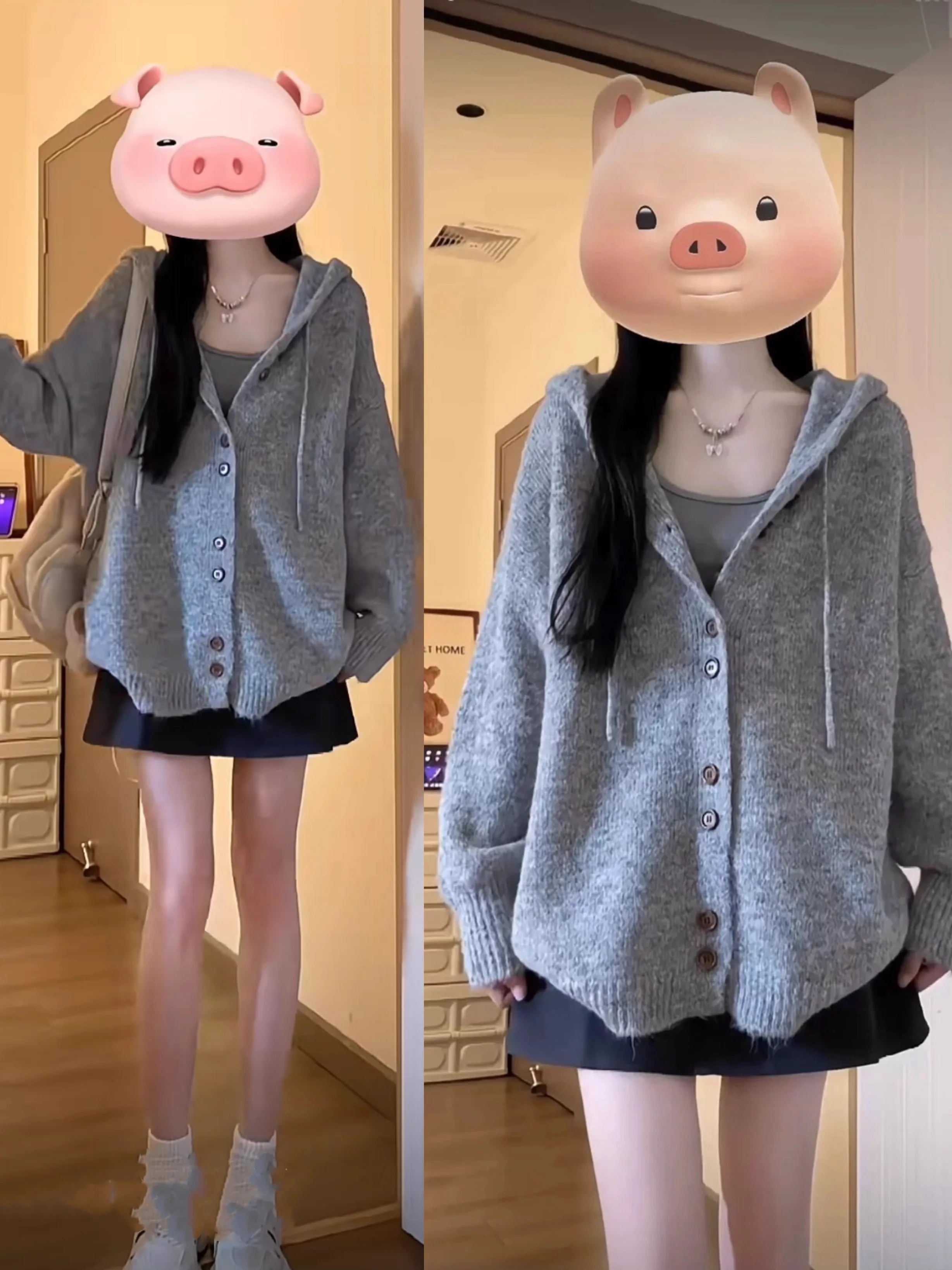 

Свитера Джемперы Кардиганы Женские Женские Чистая Нить Скрытая Пуговица Приталенная Корпоративная Секурен Минималистичный Элегантный Простой Мягкий Теплый