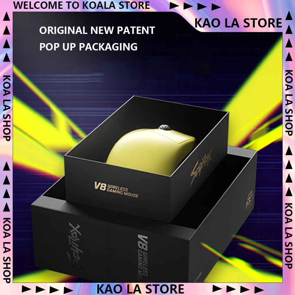 

Мышь Scyrox V8, двухрежимная беспроводная мышь Paw3950, 8K, игровая мышь с низкой задержкой, легкая, Nordic52840, аксессуары для ПК, геймеров, подарок