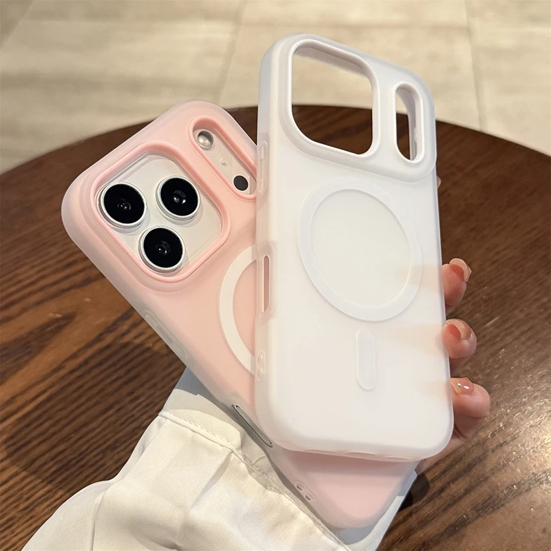 Funda magnética 2 en 1 color candy de lujo para iPhone 17 Air 16 15 14 13 12 11 Pro Max Plus, compatible con carga inalámbrica Magsafe 4