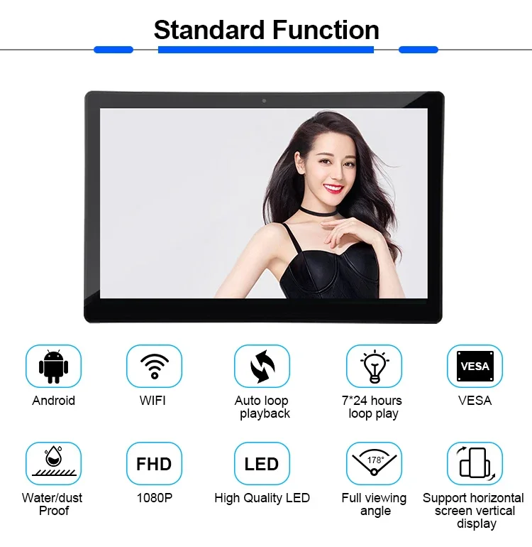 15 Inch 3G 4G Media Player Android LCD TFT Ads TV Advertising Screen CMS Digital Signage Software