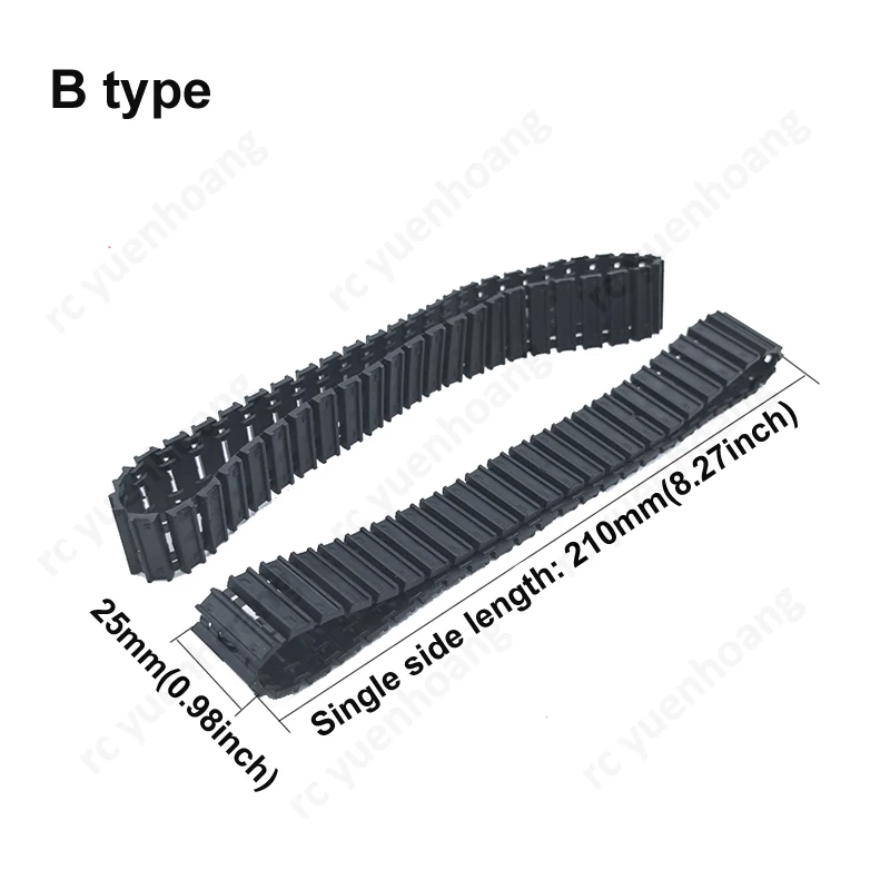 Simulierte Gummikette, verdickte Schneewheel-Schienen, DIY-Modellzubehör für ferngesteuerte Bagger/Schneetank/Off-Roader