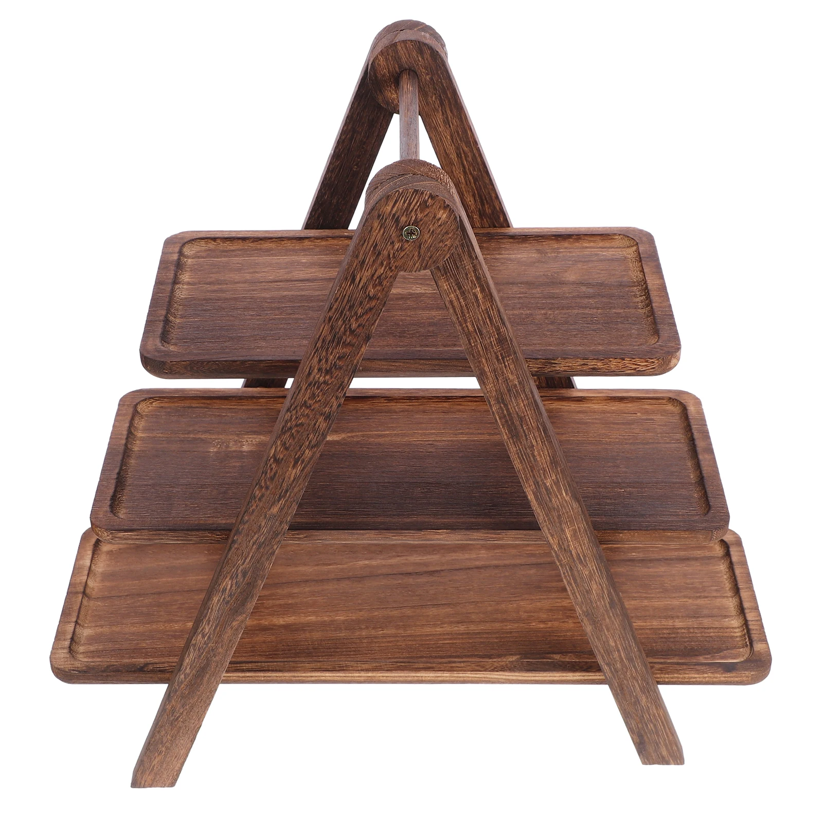 

Wooden Storage Rack 3 Layers Kitchen Food Holder Side Dish Prep Shelf Tray Stand Display Wooden Trays Serving Food