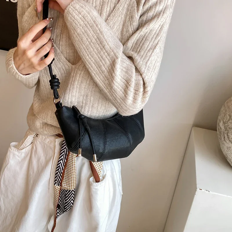 Designer Luxury Dumpling Bags Women 2024 New High Quality Fashion Underarm Bags Vintage Casual Shoulder Crossbody Bags Women