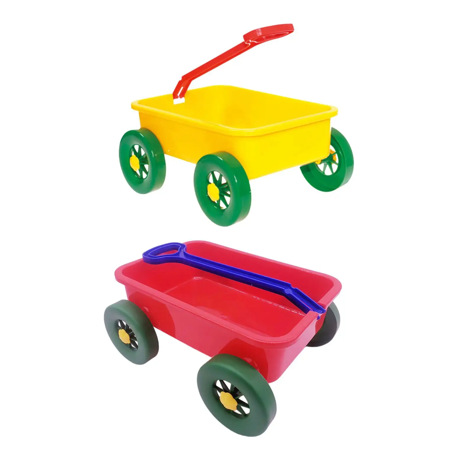 Kids Wagon Toy, Pull Car Outdoor Toy, Beach Activities, Children Wagon Cart Sand Toy Trolley for Gardening Seaside Yard