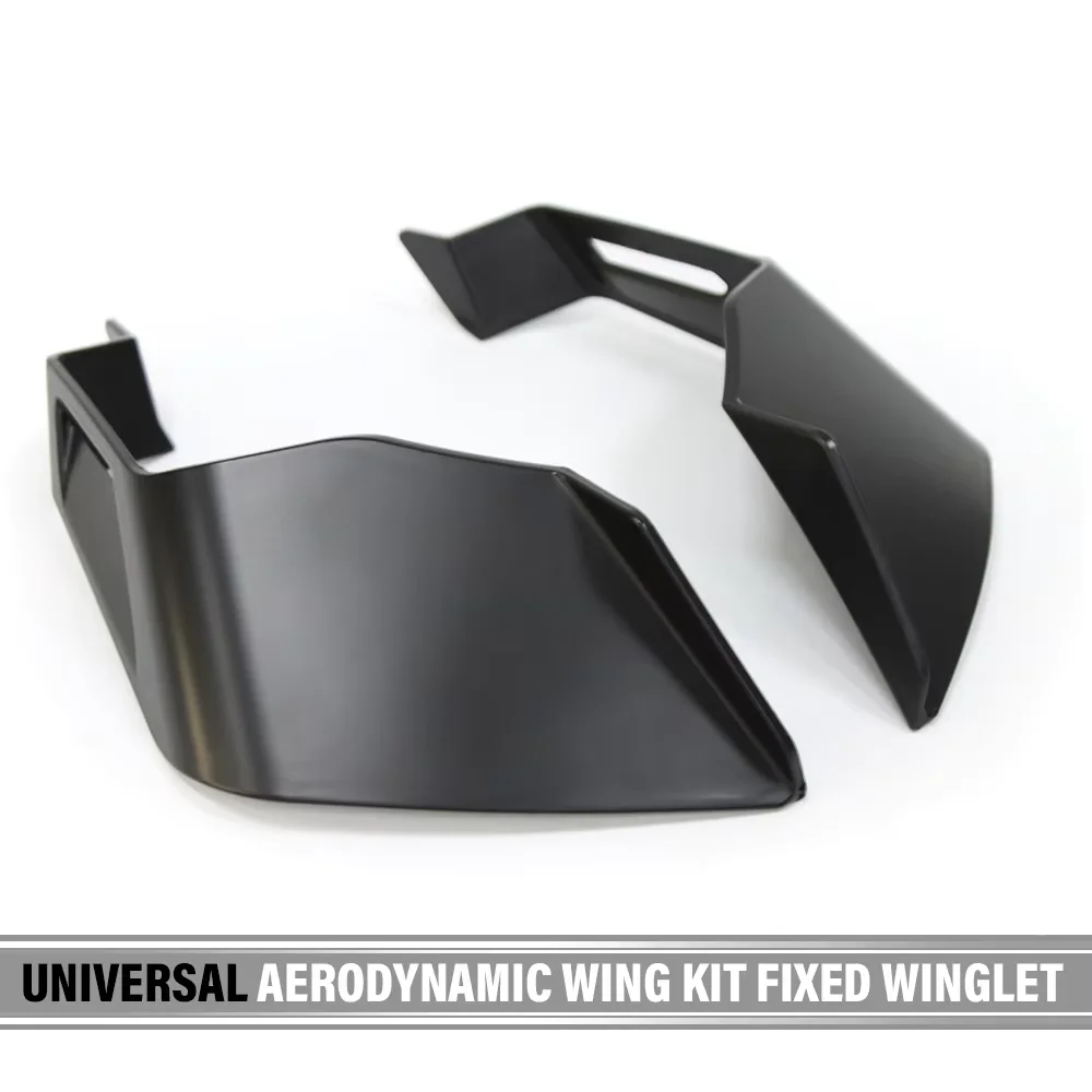 HOMEFISH Universal Motorcycle Fairing Aerodynamic Wing Kit Fixed Winglet Fairing Wing for KAWASAKI Honda Yamaha BMW