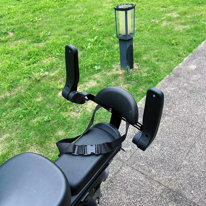حاجز حماية لمقعد الدراجة الكهربائية، قابل للتدوير ومضاد للسقوط، معدني مقاوم للماء، سكة المقعد الخلفي للدراجة المحمولة