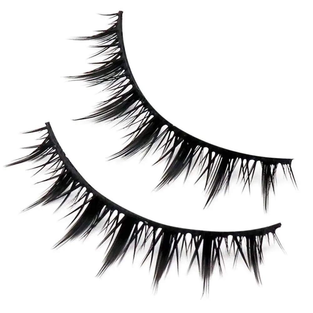 Azjatycki naturalny wygląd Manga Lashes Wispy Fluffy Spiky Fałszywe rzęsy wyglądają jak indywidualny klaster Rzęsy objętościowe 3D