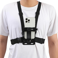 The chest strap phone stand is anti-shake and can be used for fixed-angle shooting on the chest. It is compatible with various m
