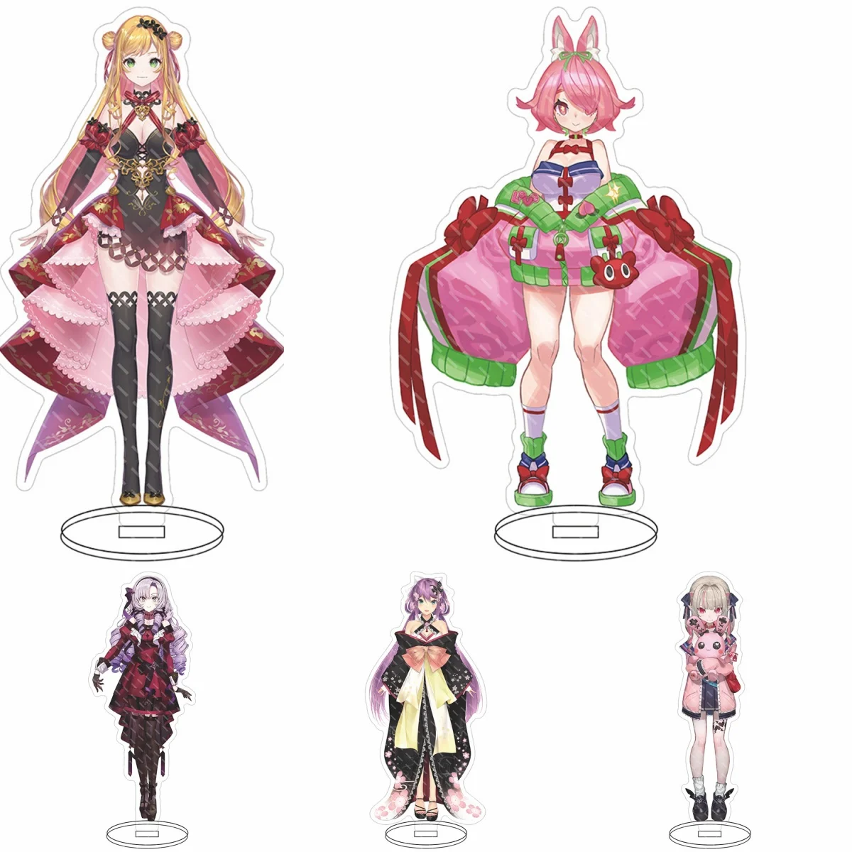 Hot Anime Nijisanji Rainbow Society Vtuber Figures Vox Akuma Sonny Brisko Mysta Rias Cosplay Acrylic Stand Model Toy Fan Gift