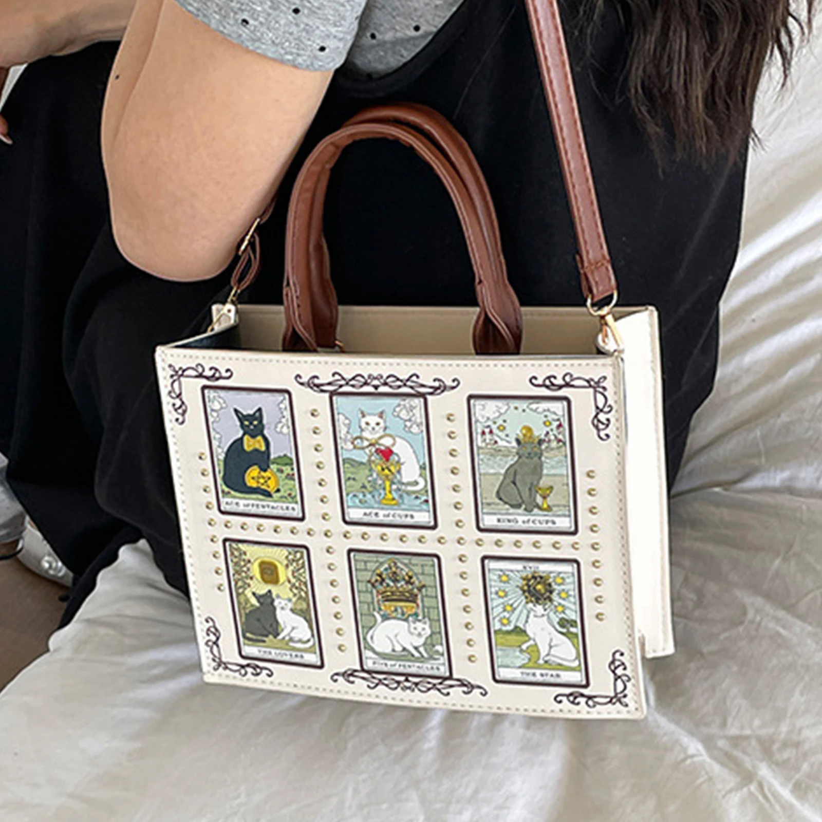 Top-handle Handbag for Women with Adjustable Strap Retro Briefcase PU product image from Kayea’s Collections