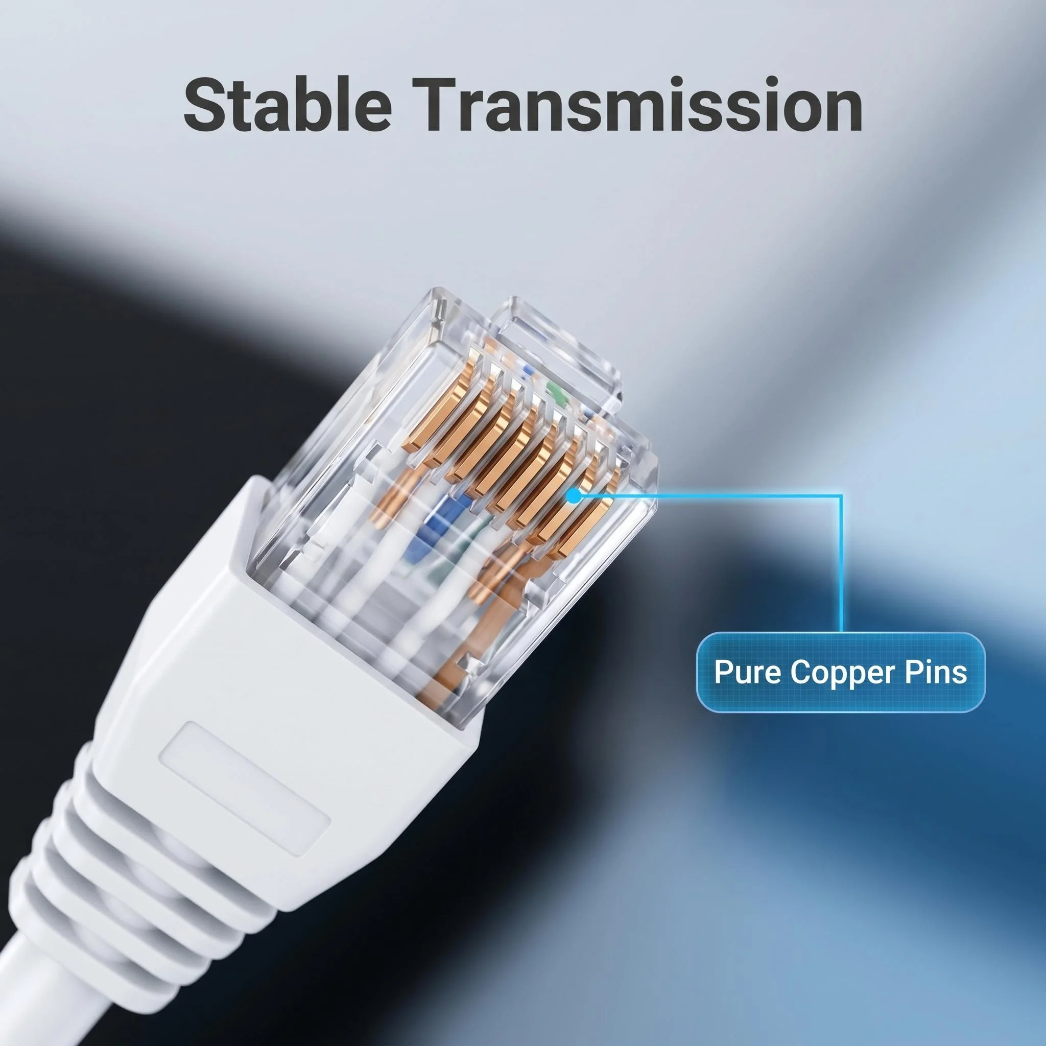 Cat 6 Ethernet Cable 1000Mbps High Speed Gigabit RJ45 LAN Network Cord - Durable Thick Jacket for Stable Transmission