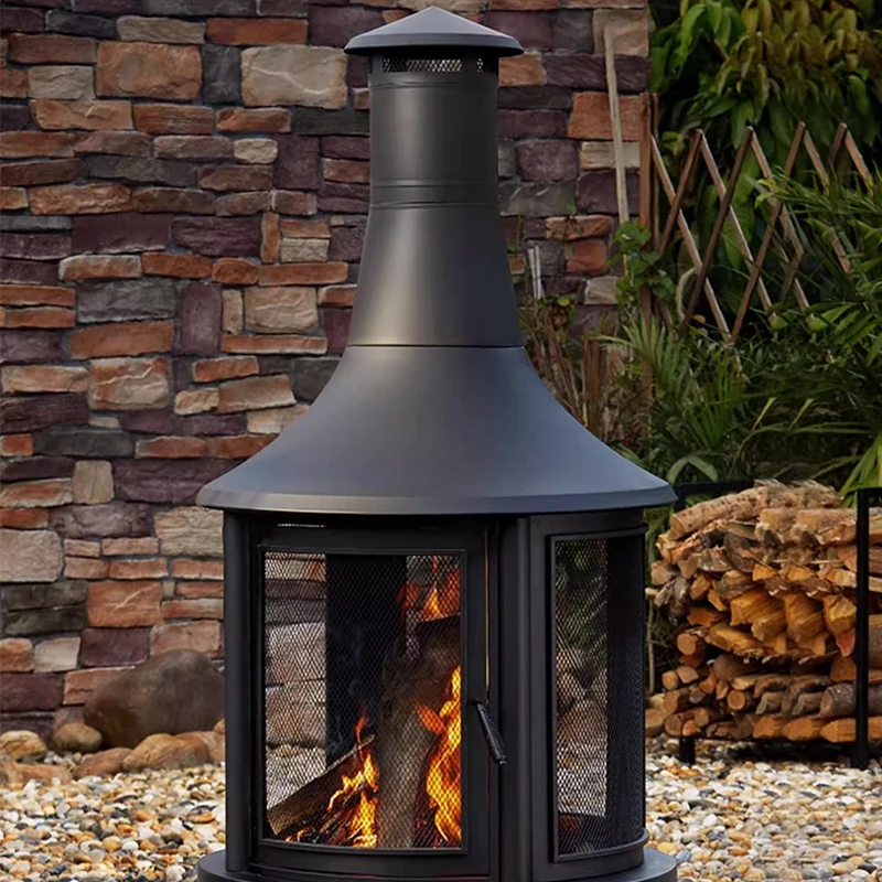 Outdoor barbecue heater courtyard wood heating villa barbecue home bed and breakfast bonfire stove