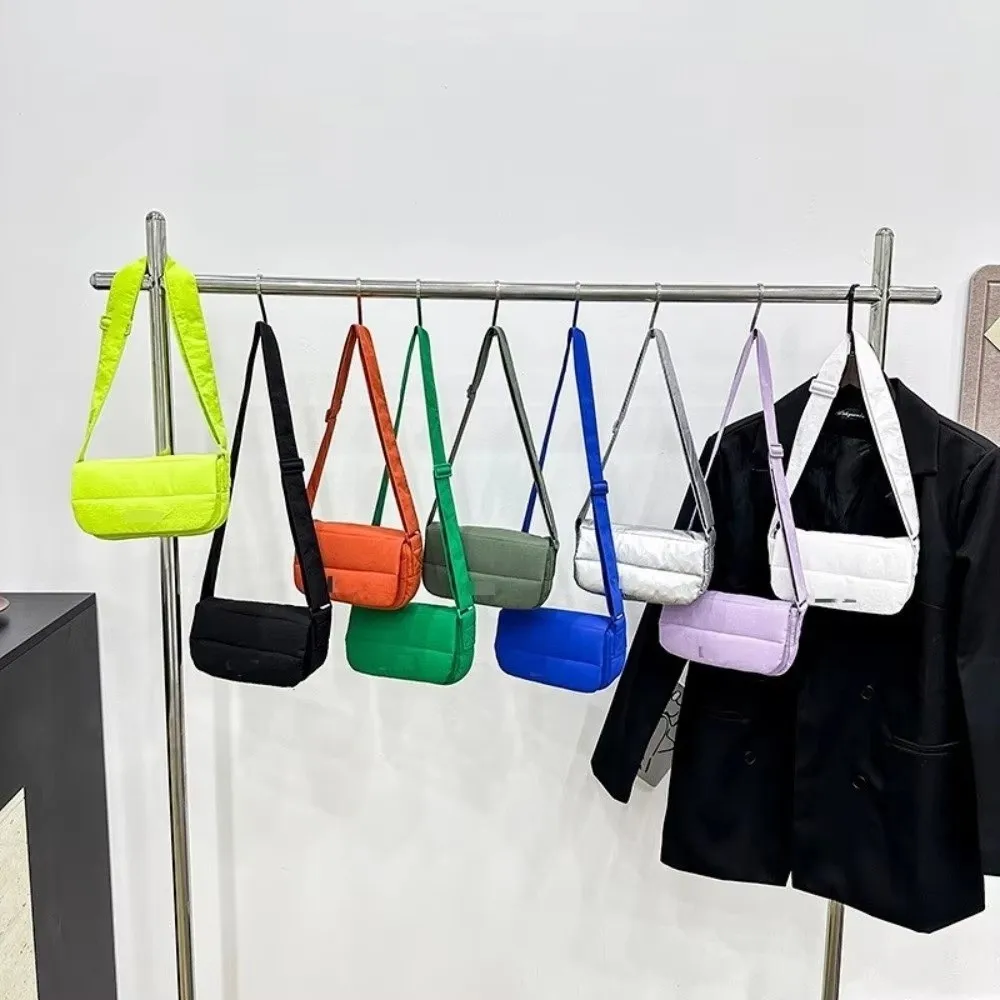 Trend Elegant Macaron Crossbody Bag Multifunctional Lightweight Portable Small Phone Bag Simple Solid Color Message Bag Winter