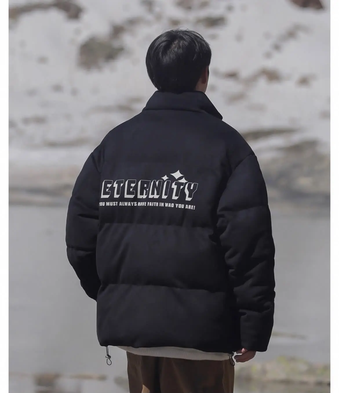 Giacca invernale in cotone caldo e spesso da uomo nuova, giacca in cotone con colletto rialzato regolare, giacca in cotone giovanile alla moda versione coreana