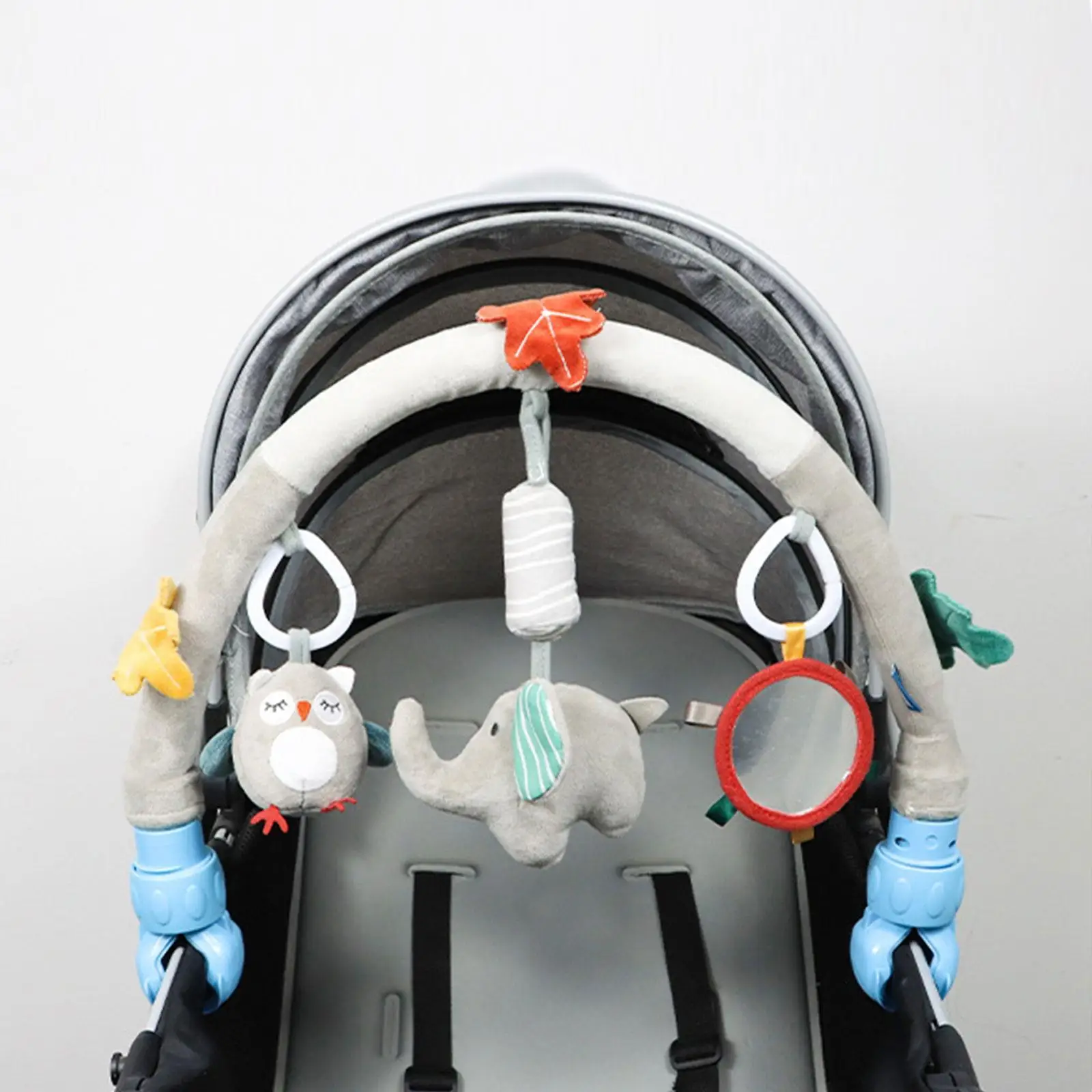 Baby Kinderwagen Bogen Spielzeug Aktivität Spielzeug Sitz Spielzeug für Kinderwagen Babys 0-12 Monate Elefant