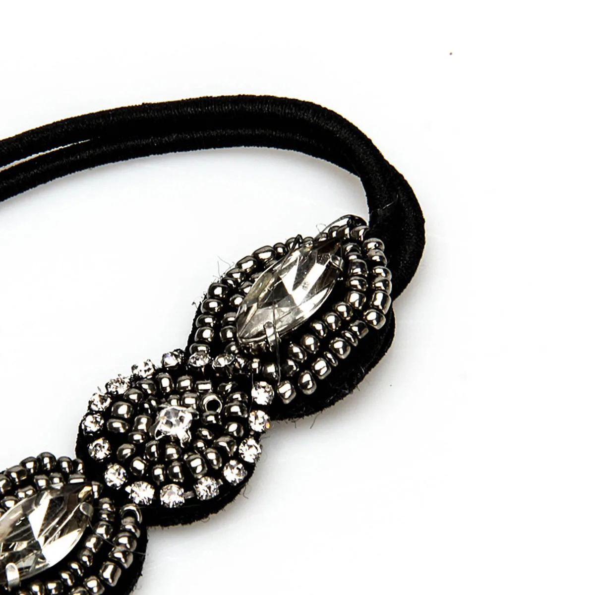 

Vintage Headband Retro Hair Band For Women Black Bead Wedding Party Daily Wear Bridal Accessories Hair Styling Tool