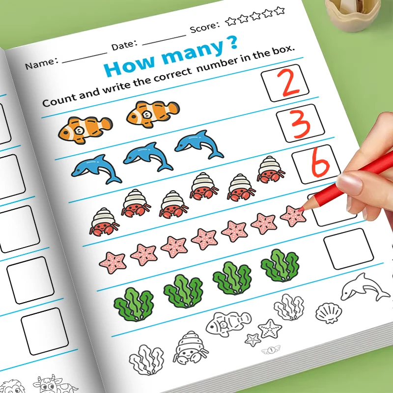 Addition and Subtraction Exercises Within 10 Picture Column Decomposition Calculation Fun 48 Page Arithmetic Question Book