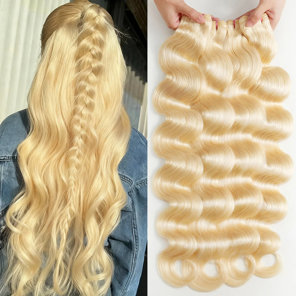 

Наборы натуральных волос 613 Body Wave, 613 Deep Wave, светлые, класс 8A, тип 2B 2C, для наращивания и плетения, женские