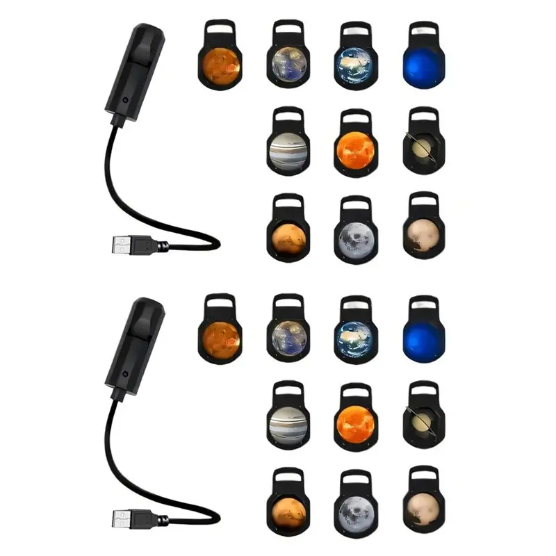 A97I-Interactives Universe Night Lamp Projectors Moons Planet Nebulaes Via USB Connection For Ceiling Mapping Starhouse