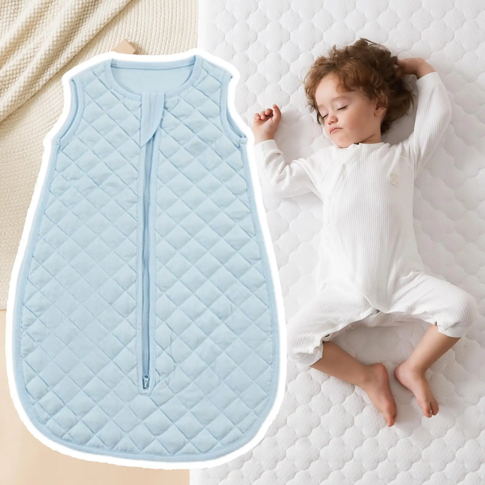 كيس نوم للأطفال كيس نوم مرجح يمكن ارتداؤه بطانية مريحة قماط كيس نوم مناسب للسفر في مستشفى الحضانة